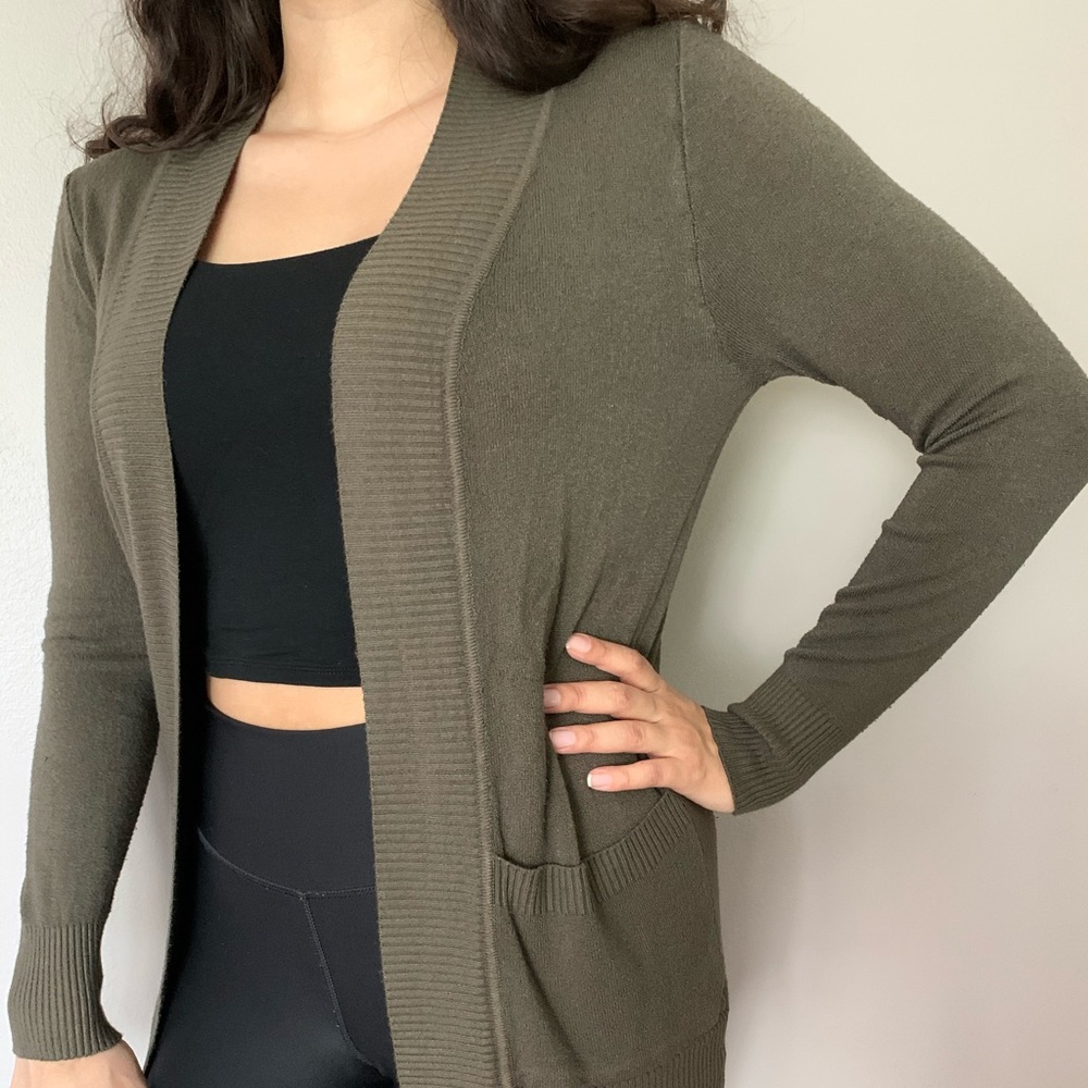 Olive Green Cardigan